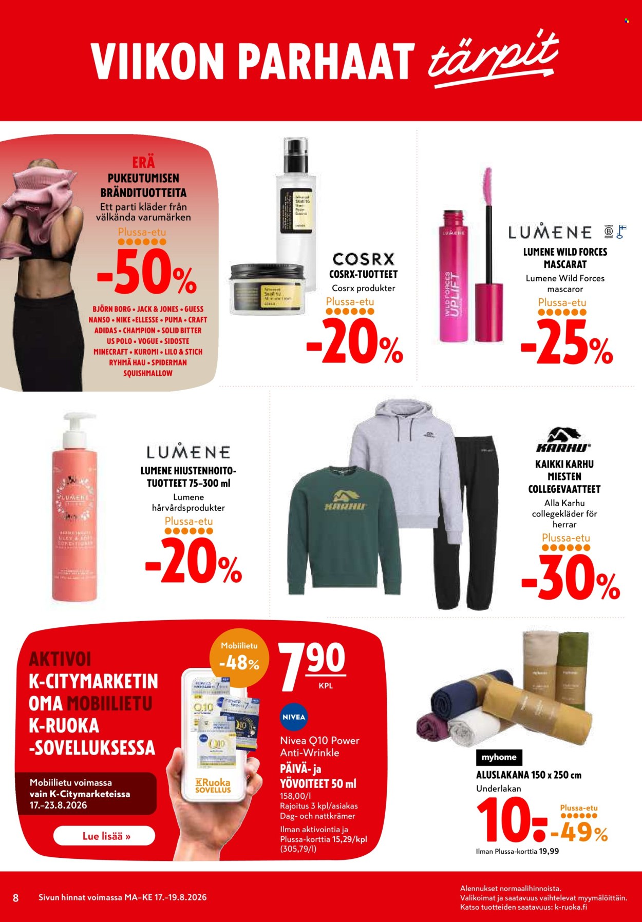 K-citymarket tarjouslehti  - 17.08.2026 - 19.08.2026. Sivu 8