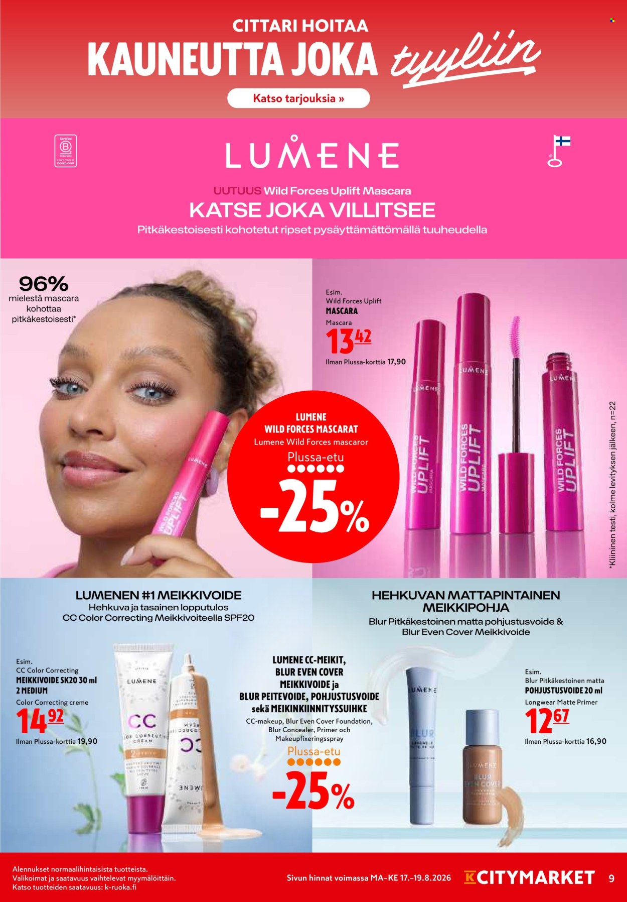 K-citymarket tarjouslehti  - 17.08.2026 - 19.08.2026. Sivu 9