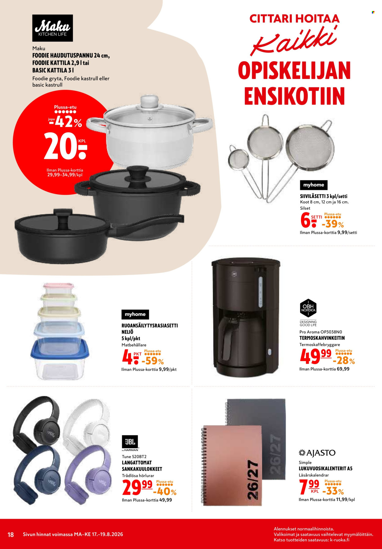 K-citymarket tarjouslehti  - 17.08.2026 - 19.08.2026. Sivu 18
