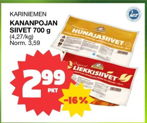 Kariniemen KANANPOJAN SIIVET 700 g