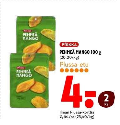 Pirkka PEHMEÄ MANGO 100 g