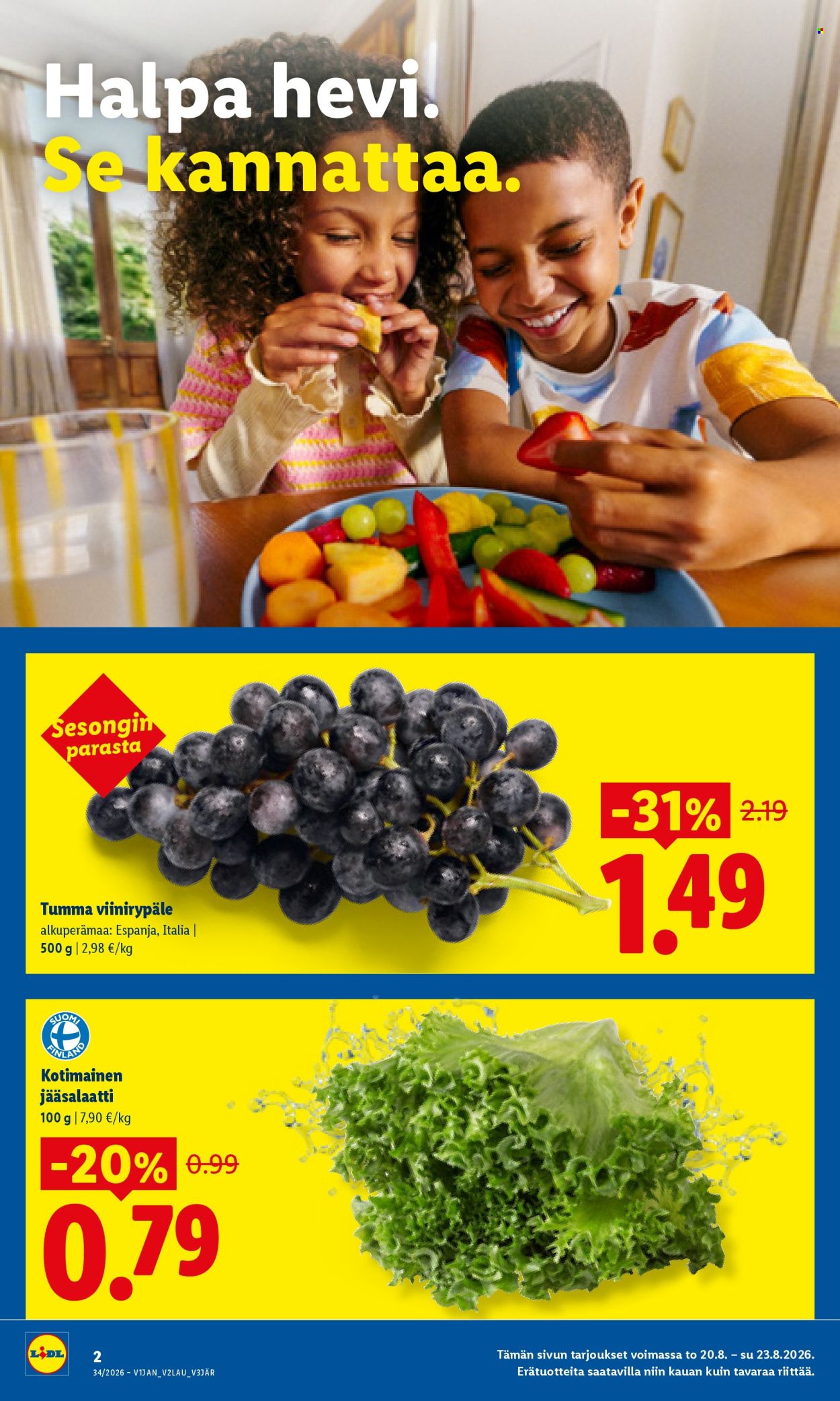 Lidl tarjouslehti  - 20.08.2026 - 23.08.2026. Sivu 2