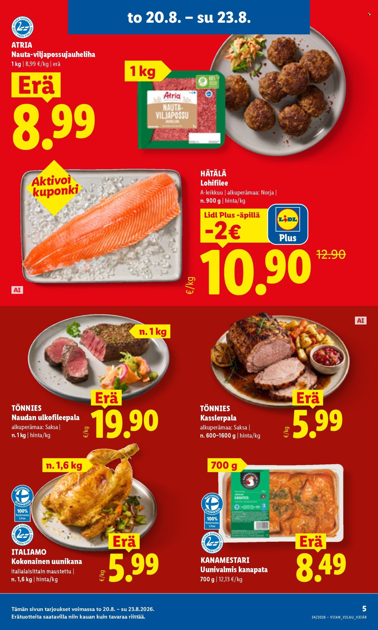 Lidl tarjouslehti  - 20.08.2026 - 23.08.2026. Sivu 5