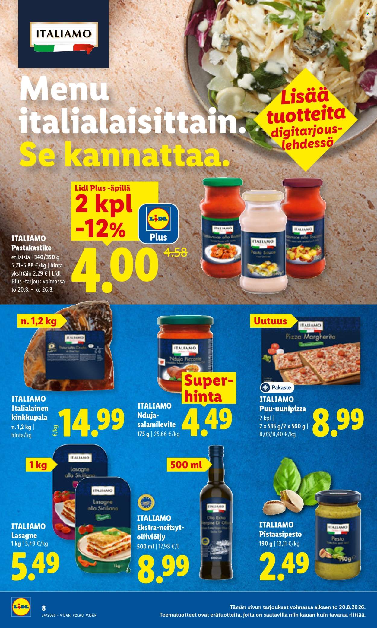 Lidl tarjouslehti  - 20.08.2026 - 23.08.2026. Sivu 8