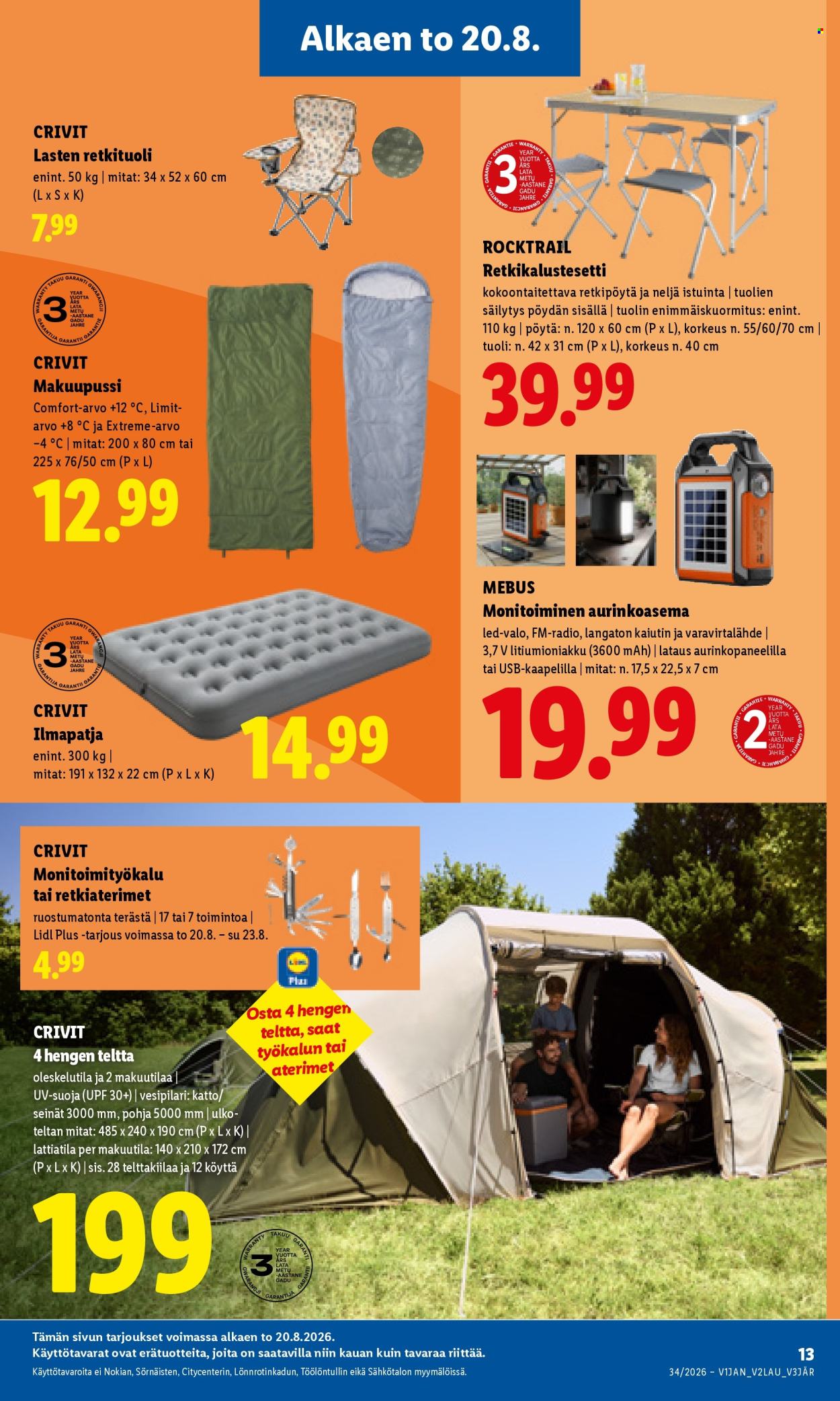 Lidl tarjouslehti  - 20.08.2026 - 23.08.2026. Sivu 15