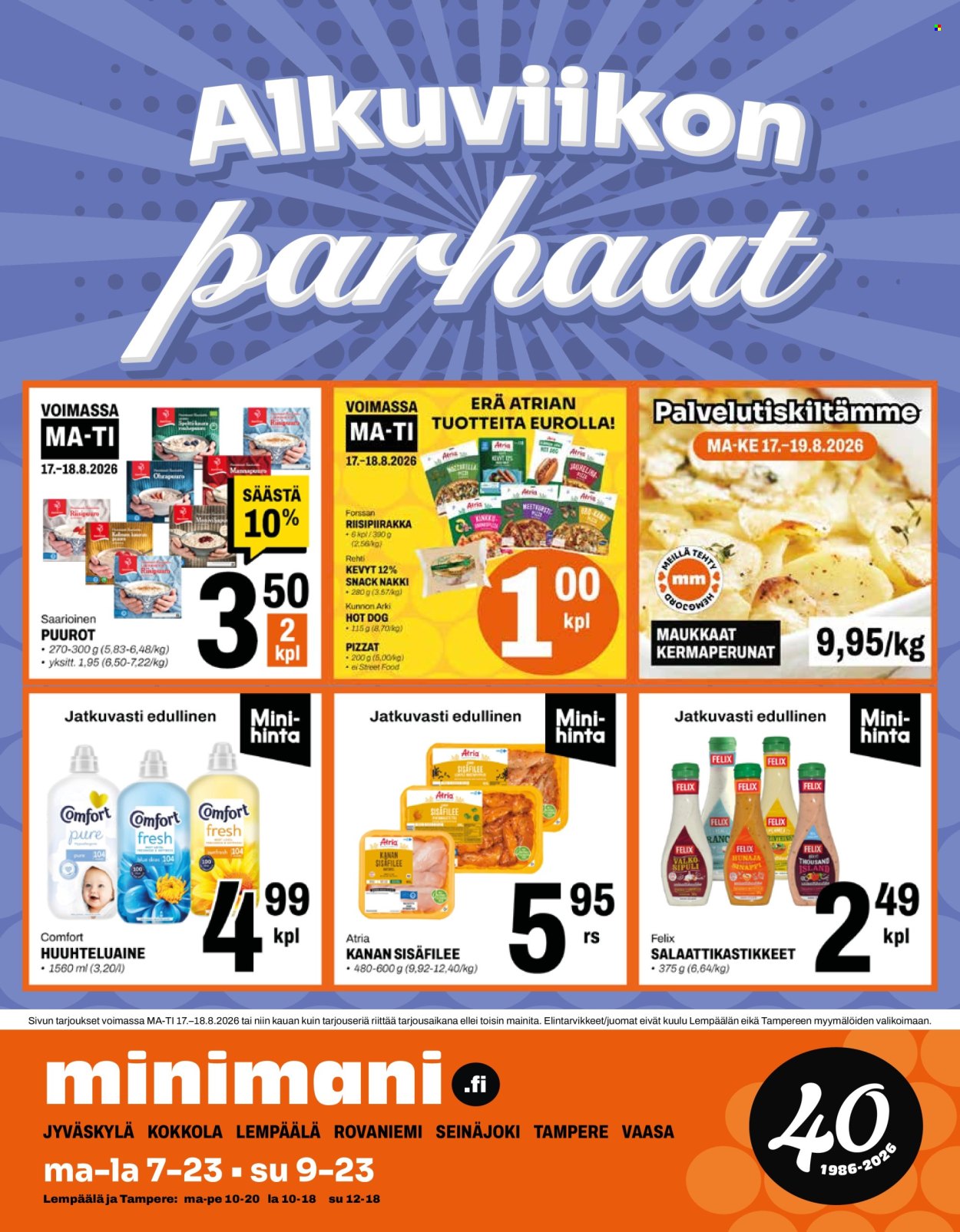 Minimani tarjouslehti  - 17.08.2026 - 18.08.2026. Sivu 1