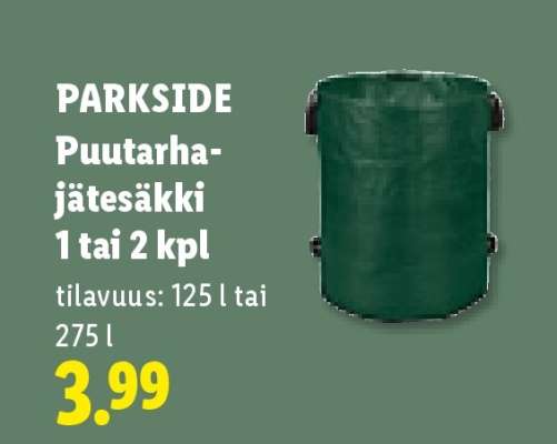PARKSIDE Puutarhajätesäkki 1 tai 2 kpl