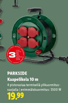 PARKSIDE Kaapelikela 10 m
