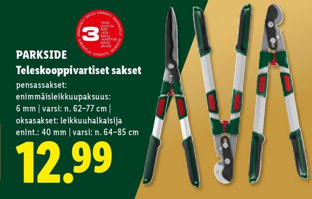 PARKSIDE Teleskooppivartiset sakset