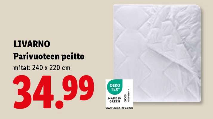 LIVARNO Parivuoteen peitto
