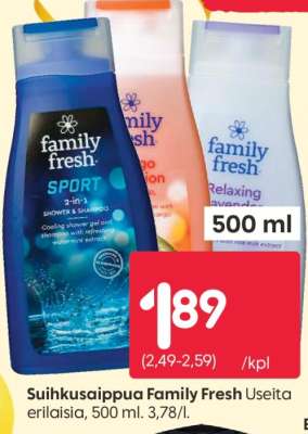 Suihkusaippua Family Fresh