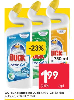 WC-puhdistusaine Duck Aktiv-Gel