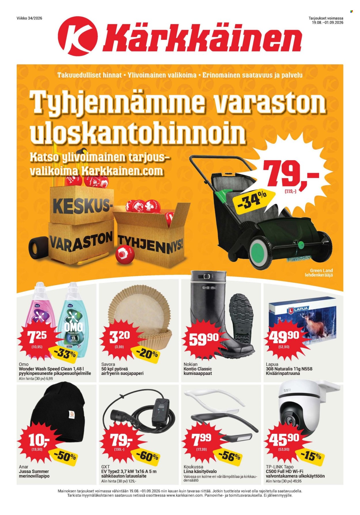 Kärkkäinen tarjouslehti  - 19.08.2026 - 01.09.2026. Sivu 1
