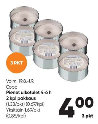 Pienet ulkotulet 4-6 h