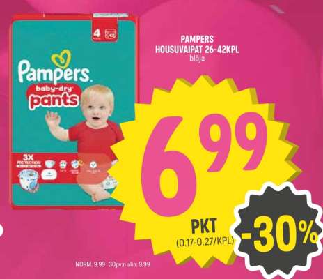 PAMPERS HOUSUVAIPAT 26-42KPL