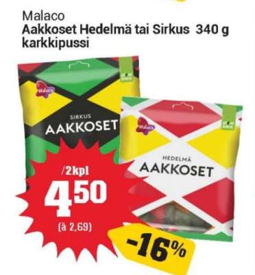 Malaco Aakkoset Hedelmä tai Sirkus