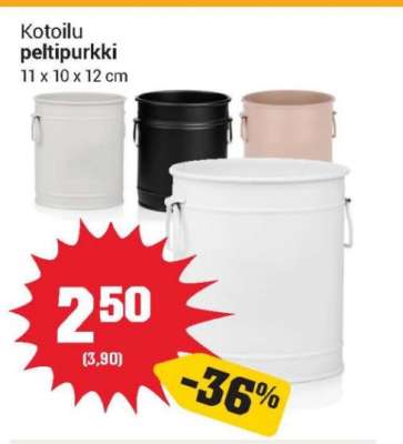 Kotoilu peltipurkki