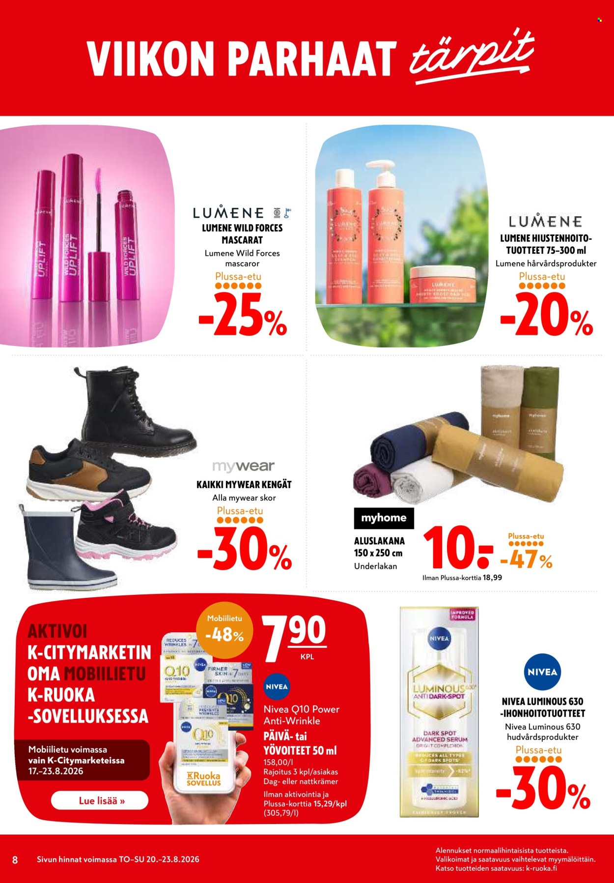 K-citymarket tarjouslehti  - 20.08.2026 - 23.08.2026. Sivu 8