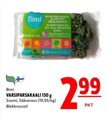 Bimi VARSIPARSAKAALI 150 g