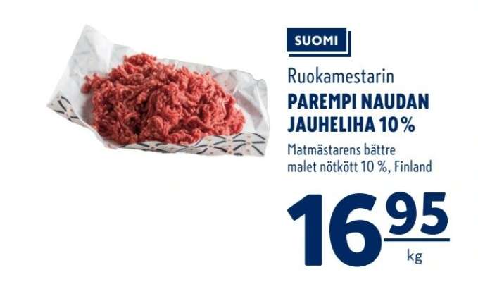 Ruokamestarin PAREMPI NAUDAN JAUHELIHA 10%