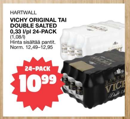 VICHY ORIGINAL TAI DOUBLE SALTED 0,33 l/pl 24-PACK