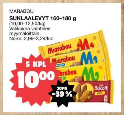 Marabou SUKLAALEVYT