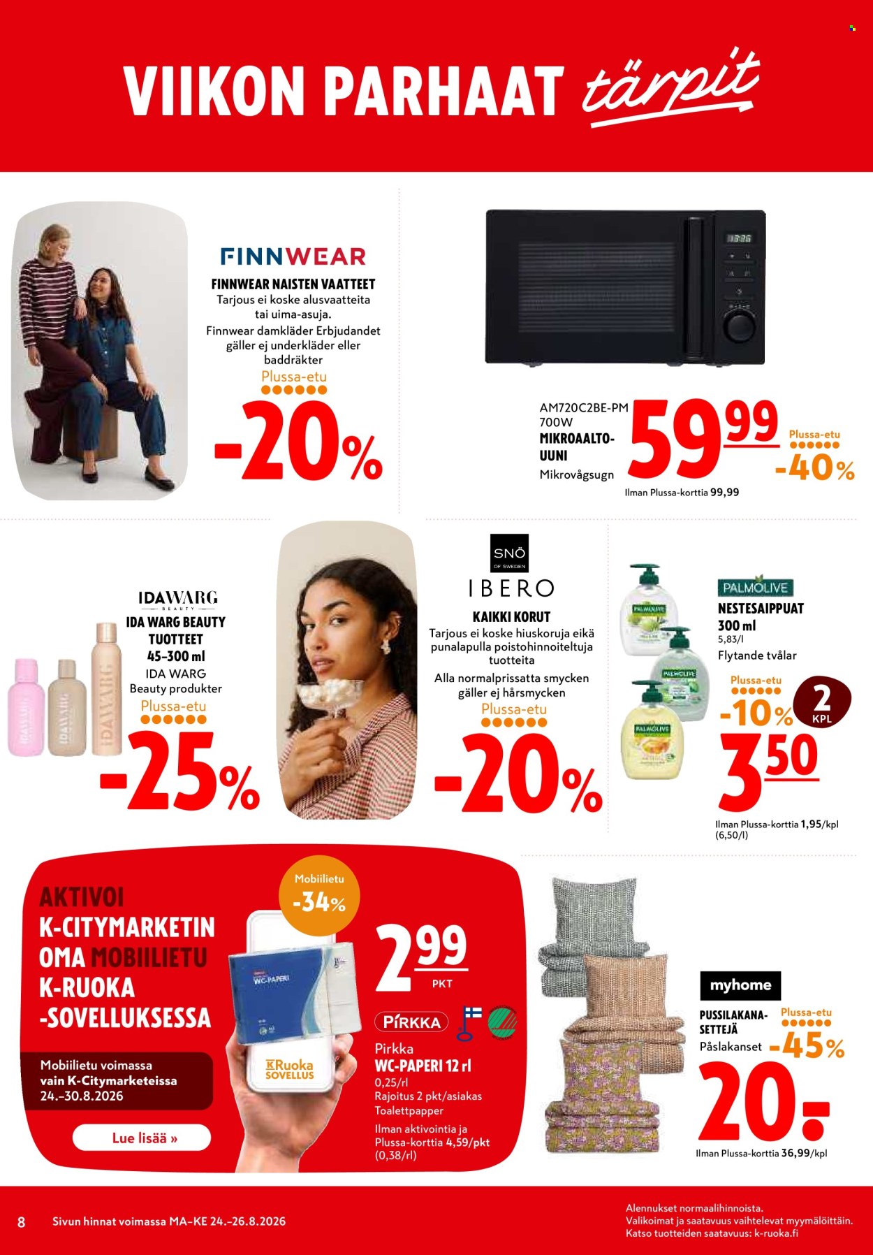 K-citymarket tarjouslehti  - 24.08.2026 - 26.08.2026. Sivu 8