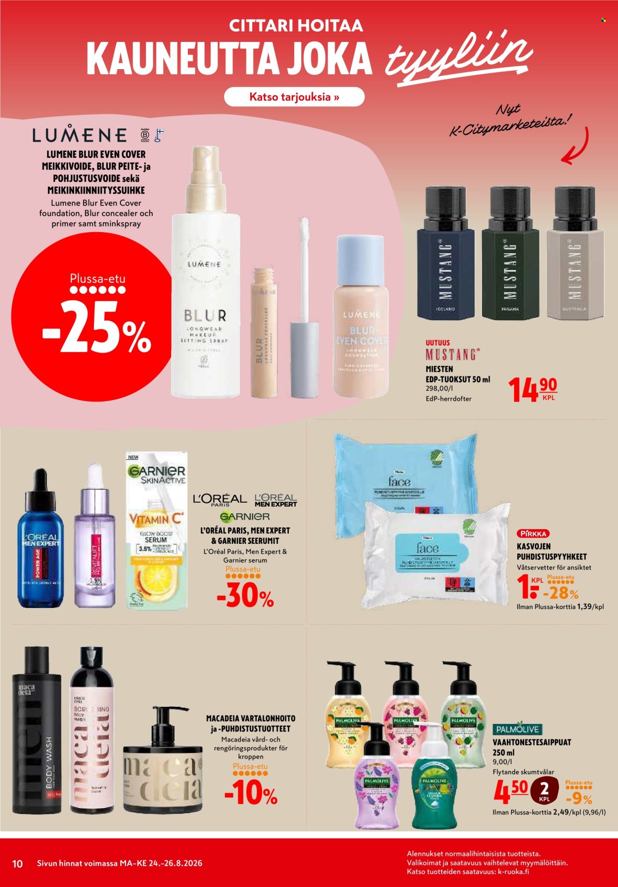 K-citymarket tarjouslehti  - 24.08.2026 - 26.08.2026. Sivu 10