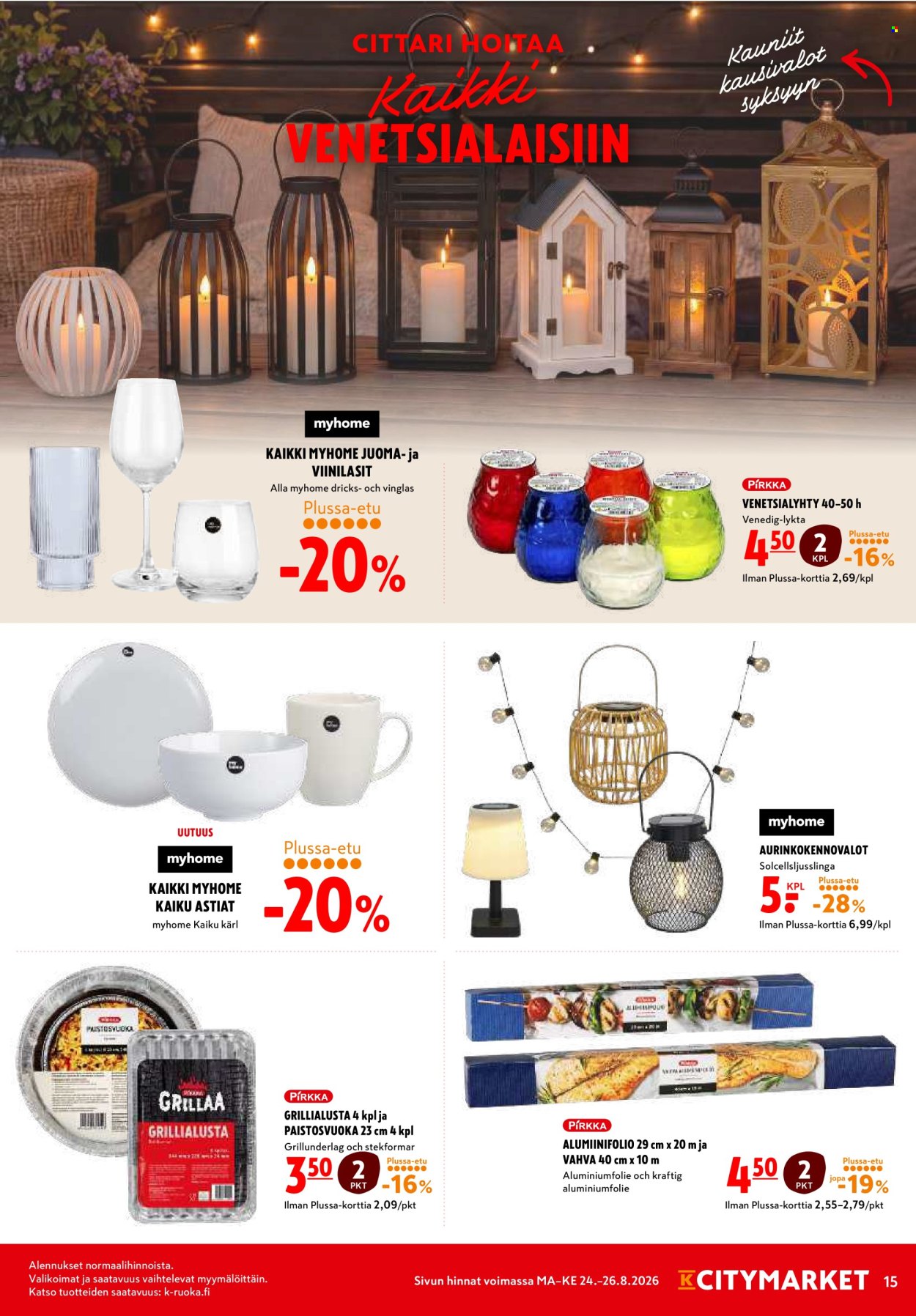 K-citymarket tarjouslehti  - 24.08.2026 - 26.08.2026. Sivu 15
