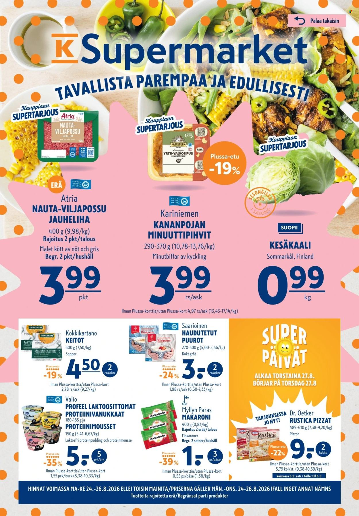 K-Supermarket tarjouslehti  - 24.08.2026 - 26.08.2026. Sivu 1