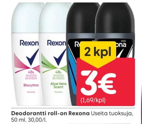Deodorantti roll-on Rexona