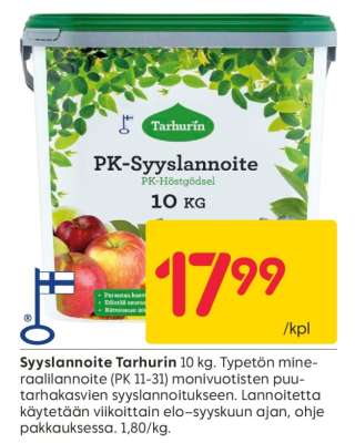 Syyslannoite Tarhurin