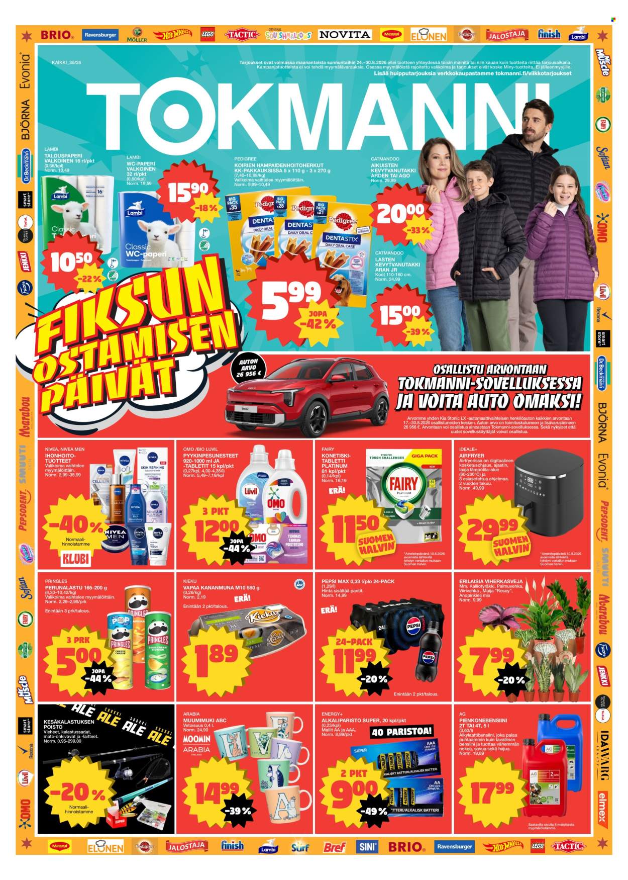 Tokmanni tarjouslehti  - 24.08.2026 - 30.08.2026. Sivu 1