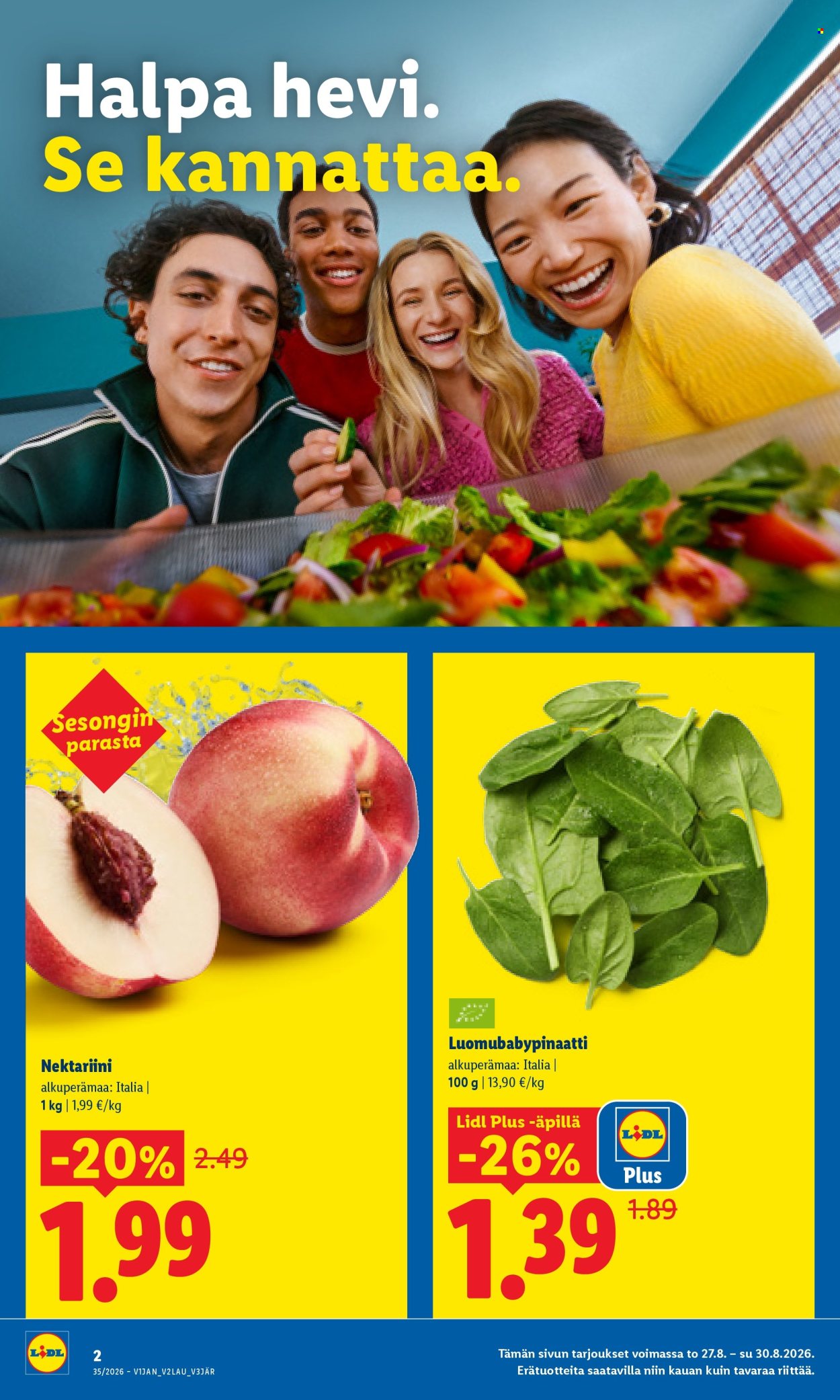 Lidl tarjouslehti  - 27.08.2026 - 30.08.2026. Sivu 2