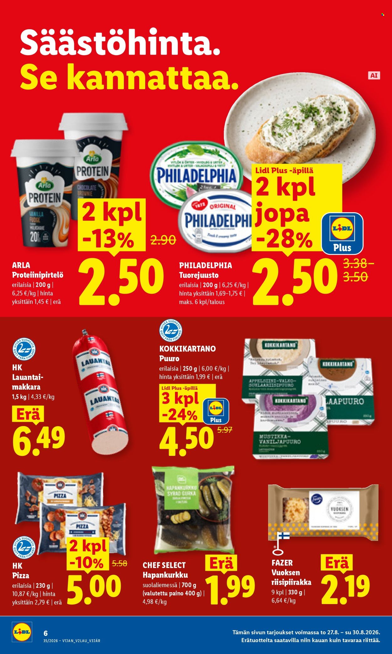 Lidl tarjouslehti  - 27.08.2026 - 30.08.2026. Sivu 6