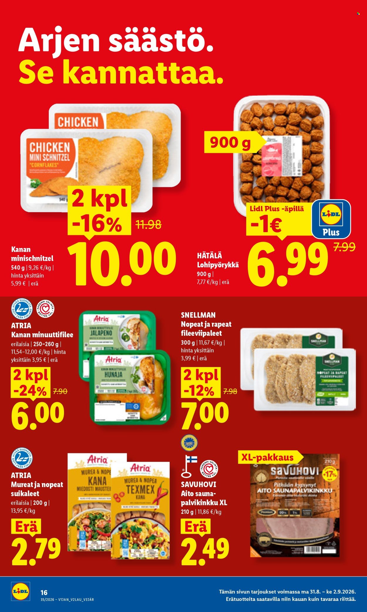 Lidl tarjouslehti  - 31.08.2026 - 02.09.2026. Sivu 4