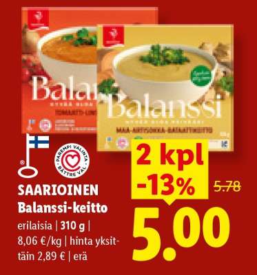 SAARIOINEN Balanssi-keitto