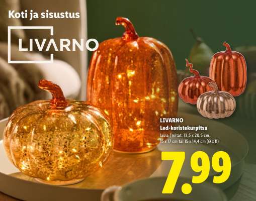 LIVARNO Led-koristekurpitsa
