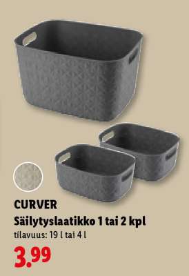 CURVER Säilytyslaatikko 1 tai 2 kpl