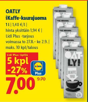 OATLY iKaffe-kaurajuoma