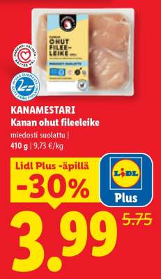 KANAMESTARI Kanan ohut fileeleike