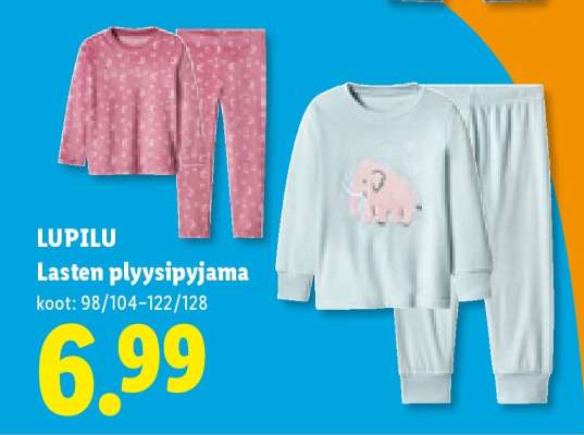 LUPILU Lasten plyysipyjama