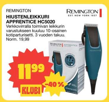REMINGTON HIUSTENLEIKKURI APPRENTICE HC5020