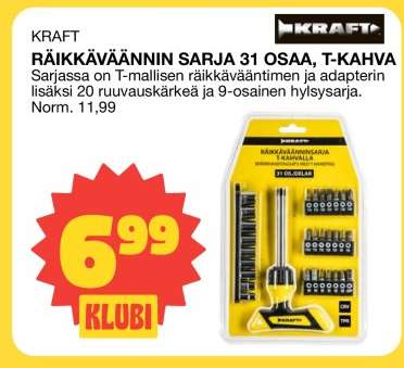 KRAFT RÄIKKÄVÄÄNNIN SARJA 31 OSAA, T-KAHVA