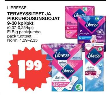 LIBRESSE TERVEYSSITEET JA PIKKUHOUSUNSUOJAT