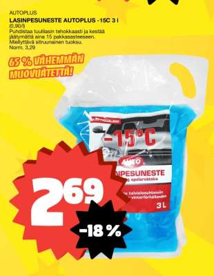 AUTOPLUS LASINPESUNESTE AUTOPLUS -15C 3 l