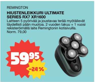 REMINGTON HIUSTENLEIKKURI ULTIMATE SERIES RX7 XR1600
