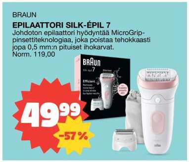 BRAUN EPILAATTORI SILK-ÉPIL 7