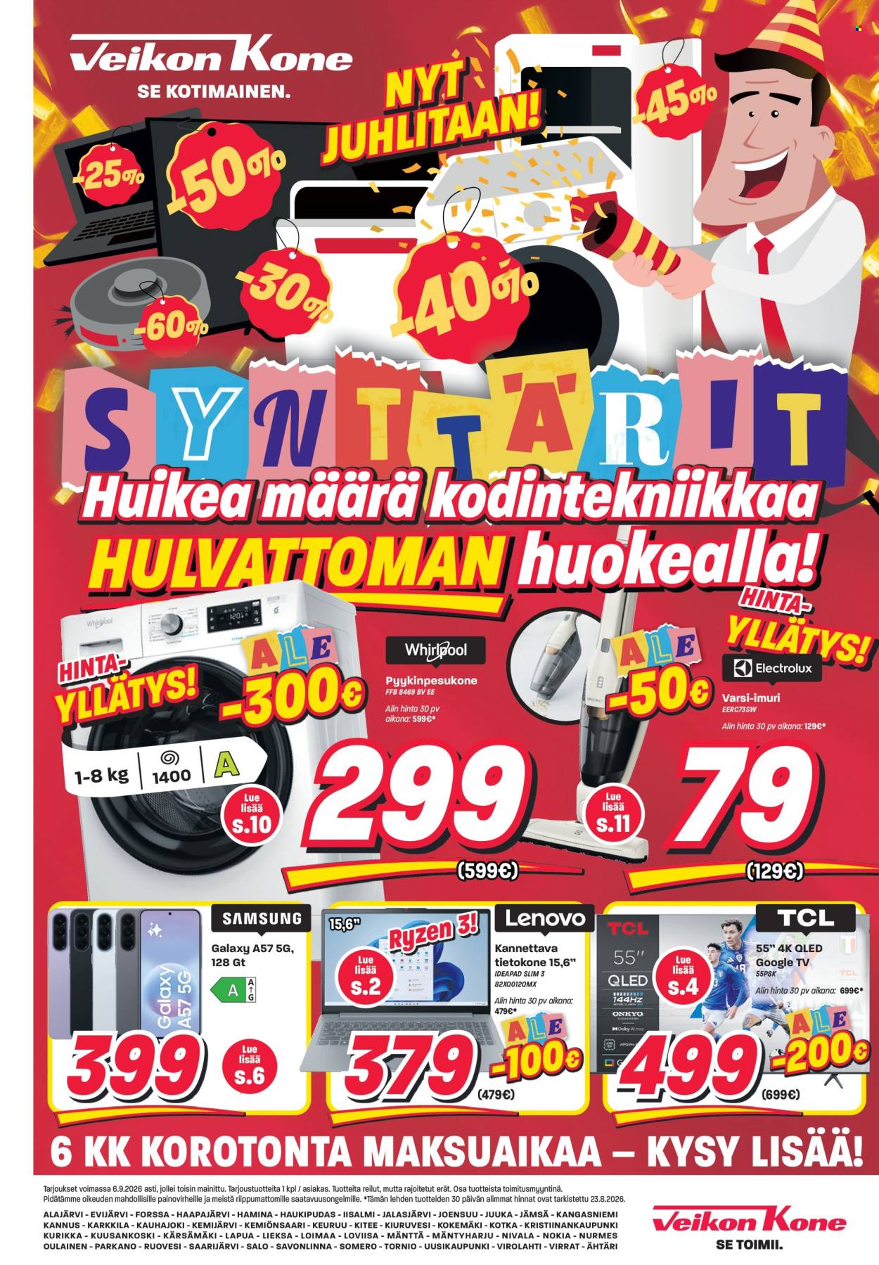 Veikon Kone tarjouslehti  - 24.08.2026 - 06.09.2026. Sivu 1