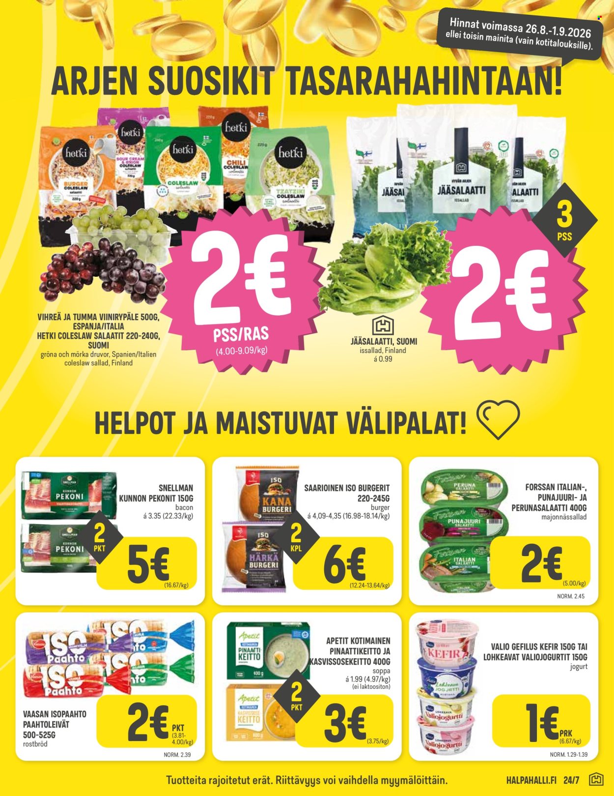 HalpaHalli tarjouslehti  - 26.08.2026 - 01.09.2026. Sivu 3